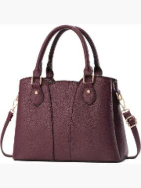 Vegan Leather Women's Tote Handbag Satchel Crossbody with Adjustable Strap